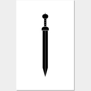 black roman gladius Posters and Art